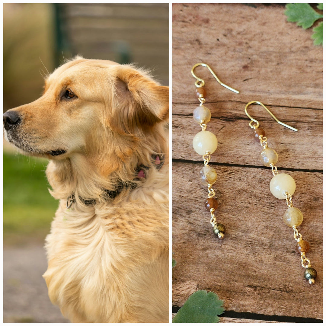 Earrings inspired by Golden Retriever