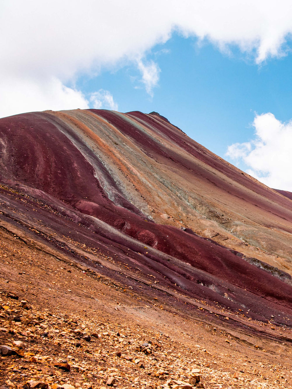 This is a picture of Vinicunca aka Rainbow Mountain in the region of Cusco, Peru that inspired the Rainbow Mountains Earrings.