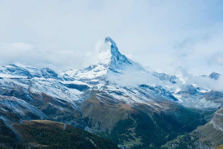 This is a photo of the Matterhorn Mountain in Switzerland that inspired the corresponding bracelet.    