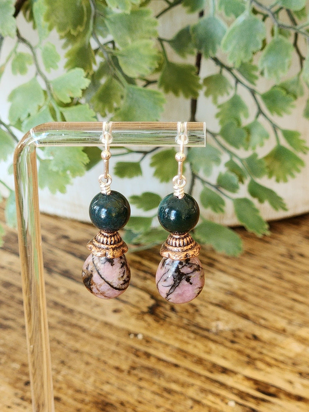 This is a photo of the Yosemite Valley Earrings highlighting the unique stacked style of these earrings.  